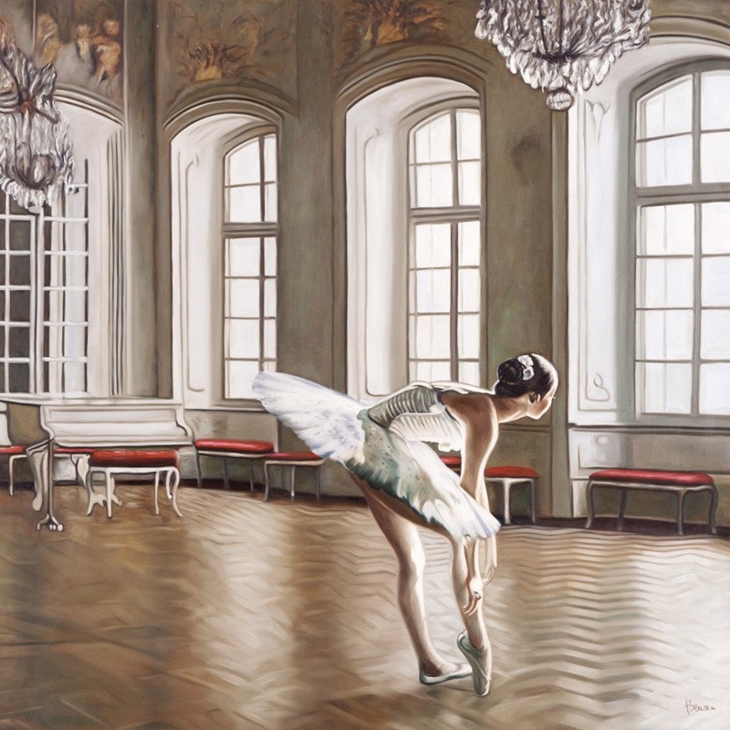 Quadro Stampa Su Tela Teo Rizzardi White Ballerina