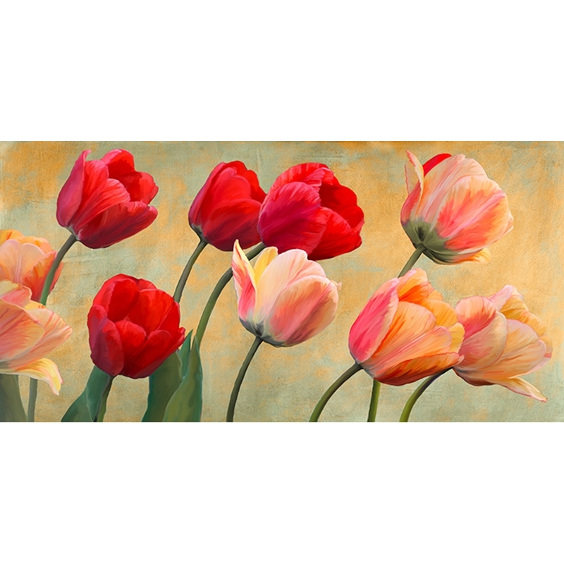 Tableau Fleur Moderne Sur Toile Luca Villa Tulipes D Or