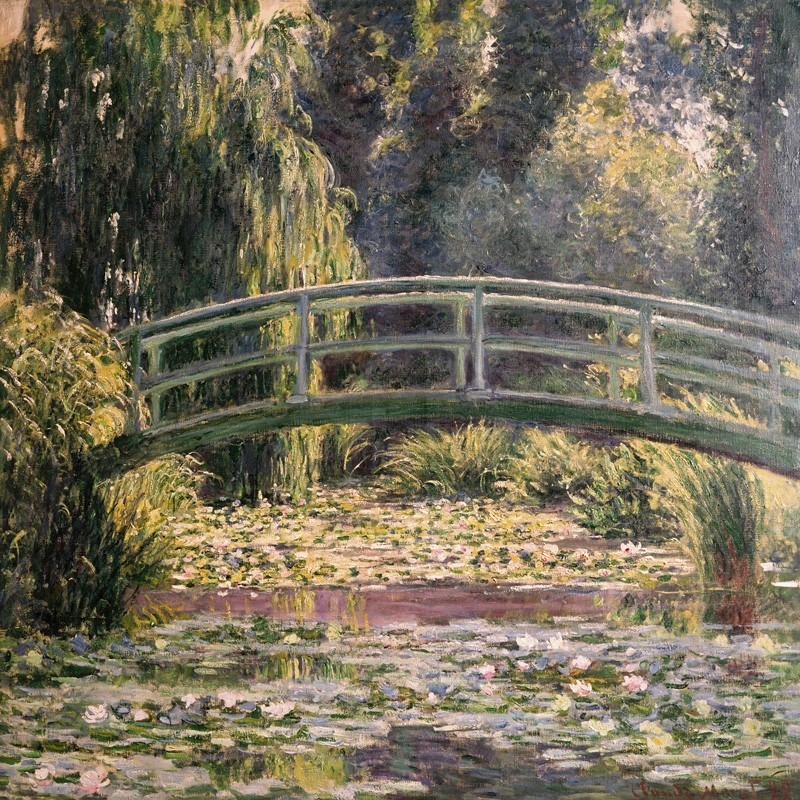 Wall art print and canvas. Claude Monet, The Japanese Footbridge, Giverny