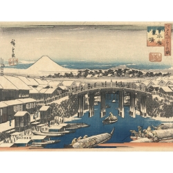 Wall Art Print And Canvas Ando Hiroshige Evening Glow At Koganei Bridge 18 Detail