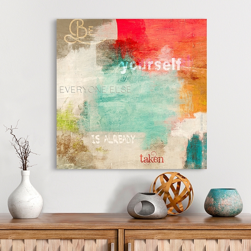 Abstract and Motivational Wall Art Print and Canvas. Be Yourself