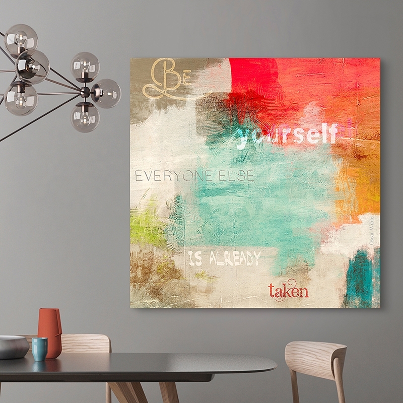 Abstract and Motivational Wall Art Print and Canvas. Be Yourself