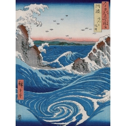 Wall Art Print And Canvas Ando Hiroshige Evening Glow At Koganei Bridge 18 Detail